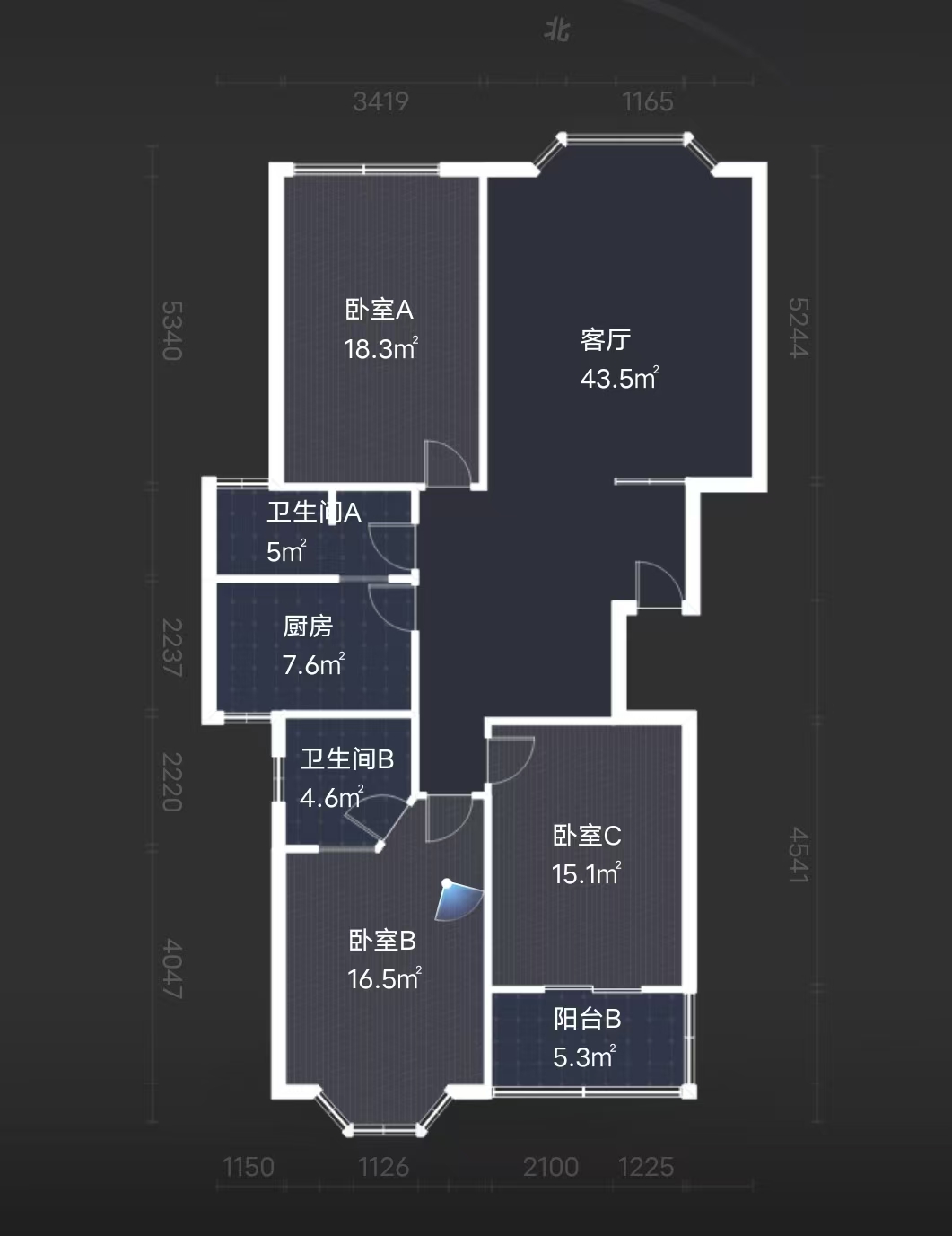 株洲富景园  3室2厅2卫    65.0万室内图