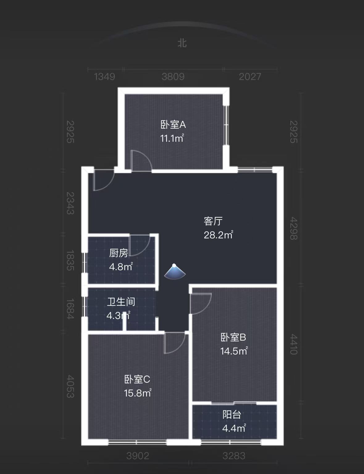 西海龙苑  3室2厅1卫    30.8万室内图