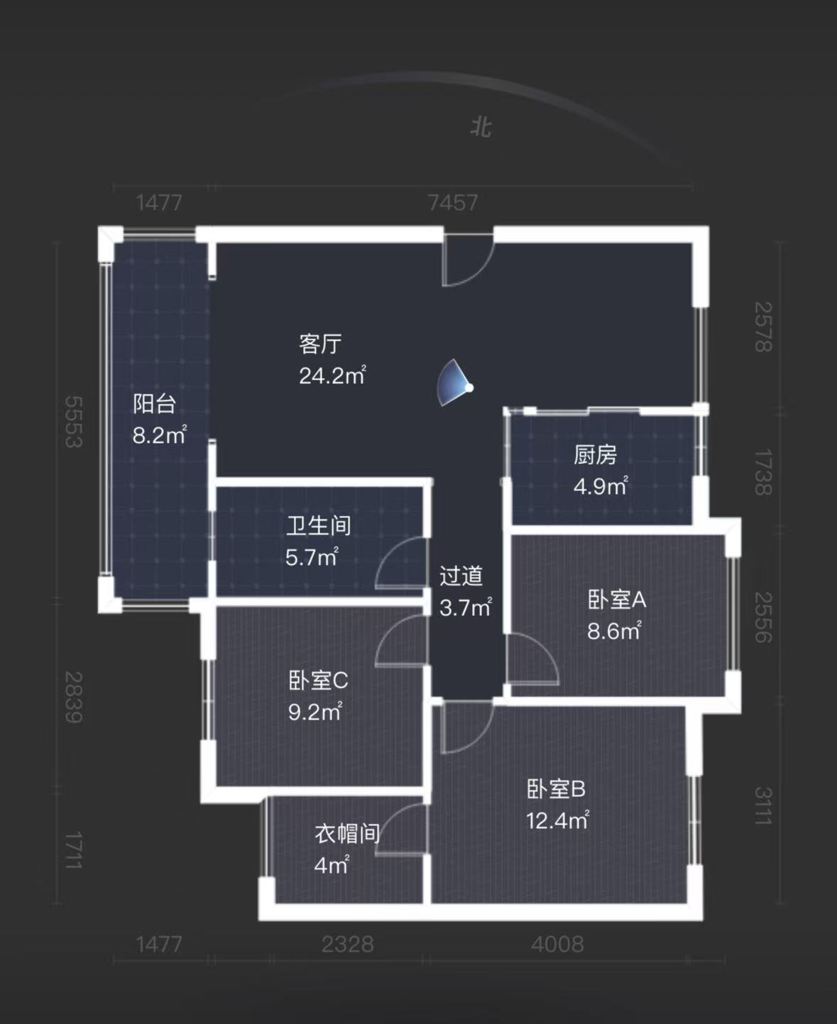 康桥漫步  3室2厅1卫    46.0万室内图