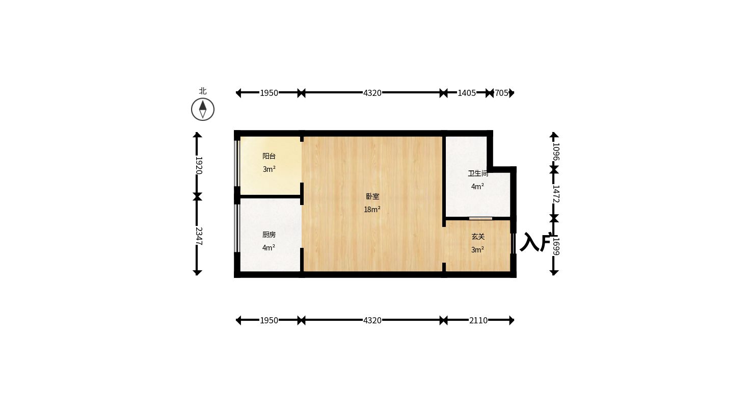 中南壹号院  1室1厅1卫    1600.0元/月 中南壹号院  1室1厅1卫    1600.0元/月户型图