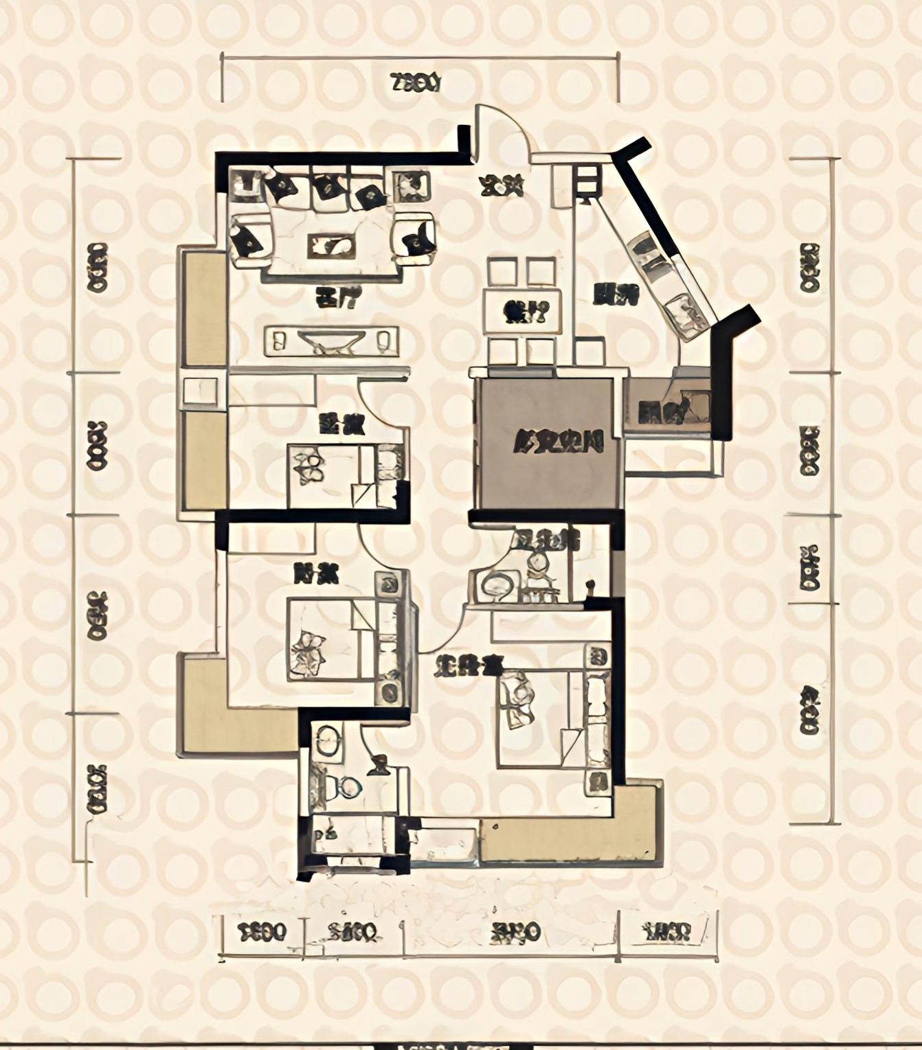 美的城二期 3室2厅2卫 52.6万 美的城二期 3室2厅2卫 52.6万室内图