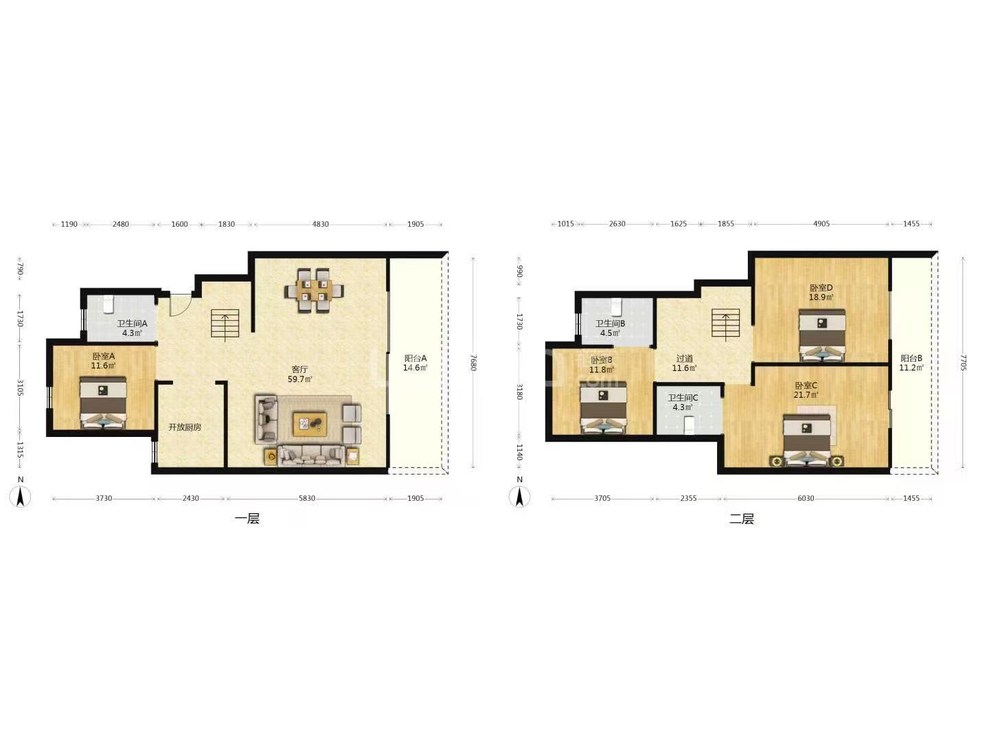 香江悦府 4室2厅2卫 88.0万 香江悦府 4室2厅2卫 88.0万室内图
