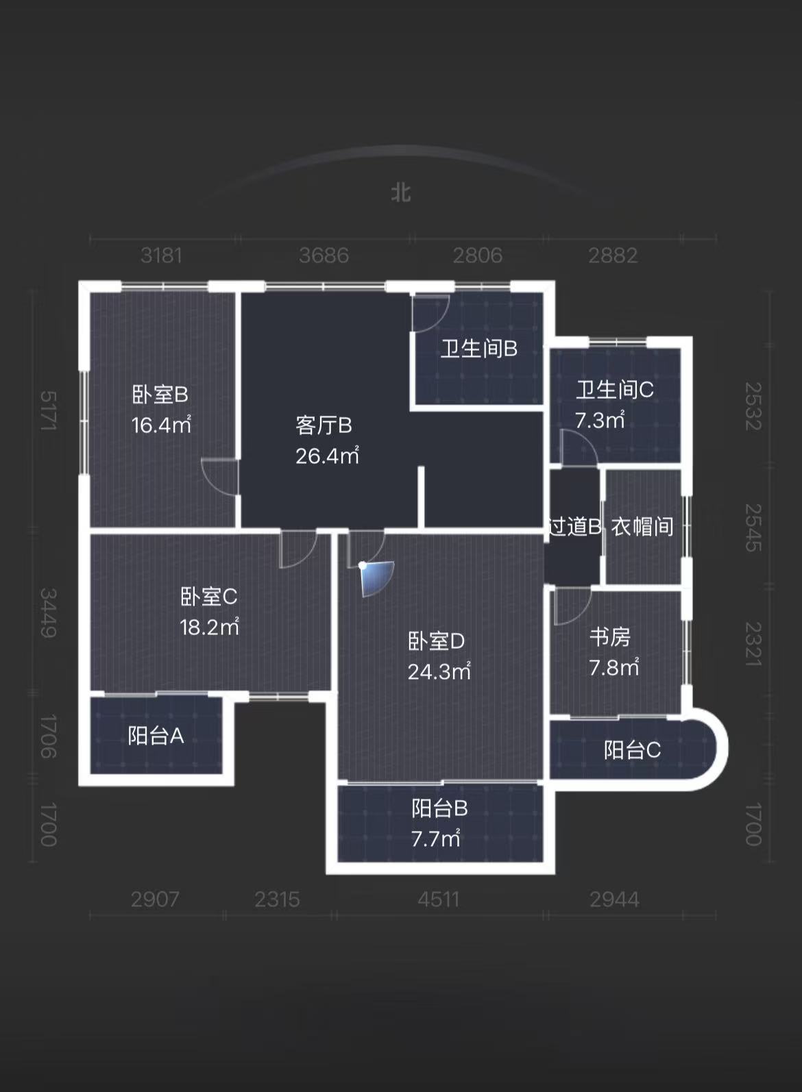 明月湖别墅（建锋）  1室0厅0卫    360.0万室内图