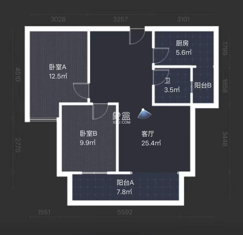 栗雨香堤  2室1厅1卫    32.0万