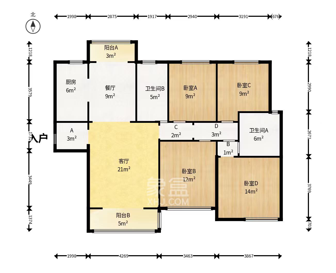 中建璟和城  1室0厅0卫    2500.0元/月室内图