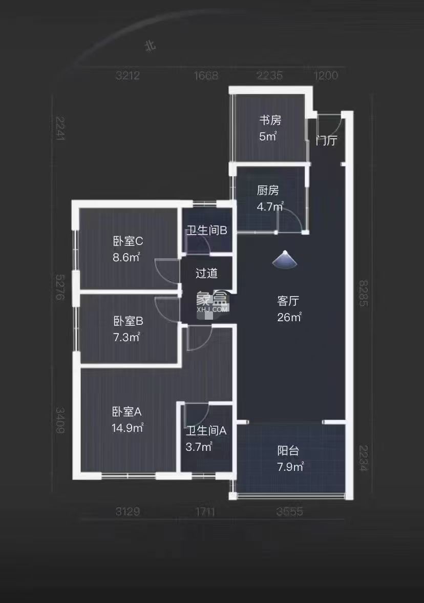 康桥漫步  3室2厅2卫    45.0万