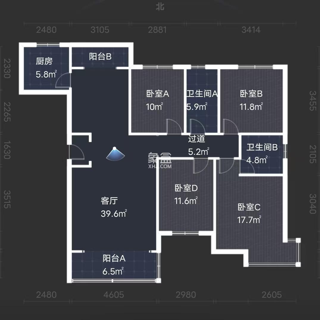 山河锦园 4室2厅2卫 45.0万 山河锦园 4室2厅2卫 45.0万室内图