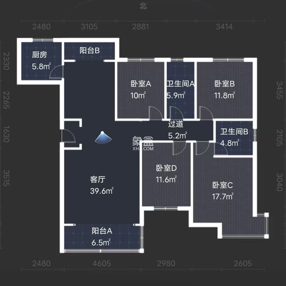 山河锦园  4室2厅2卫    45.0万