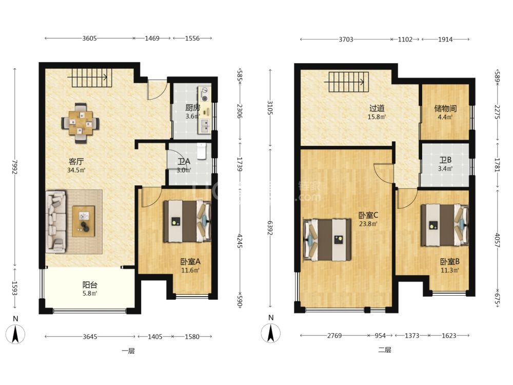 荷塘观邸  4室2厅2卫    52.8万