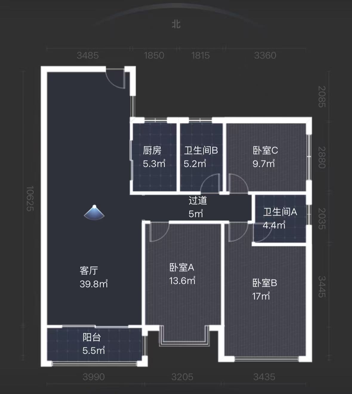 经世龙城  3室2厅2卫    62.8万室内图