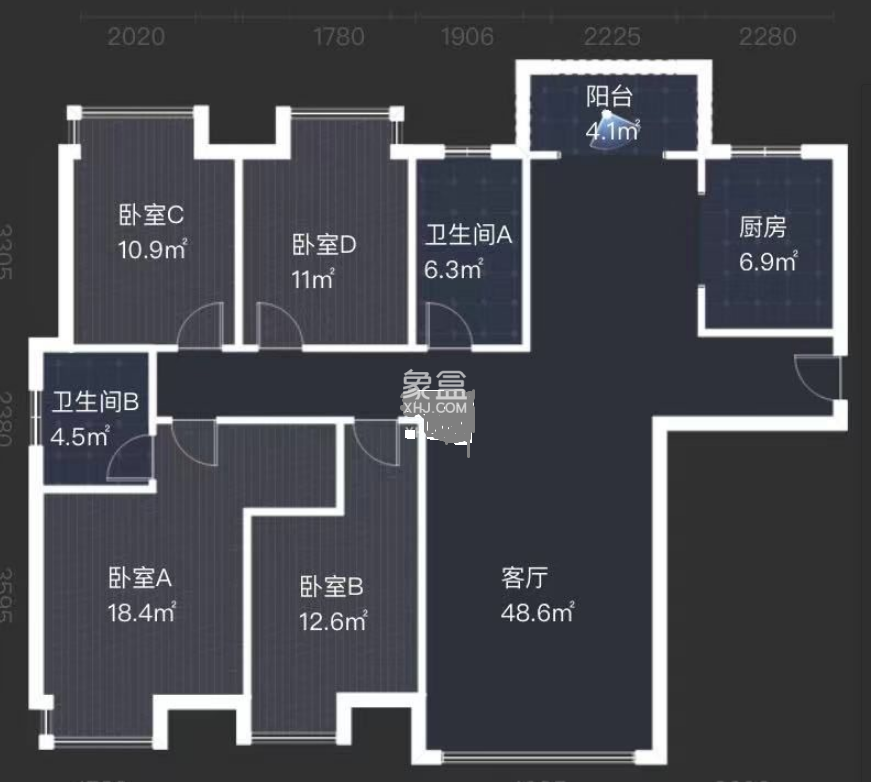 金水湾  4室2厅2卫    68.0万
