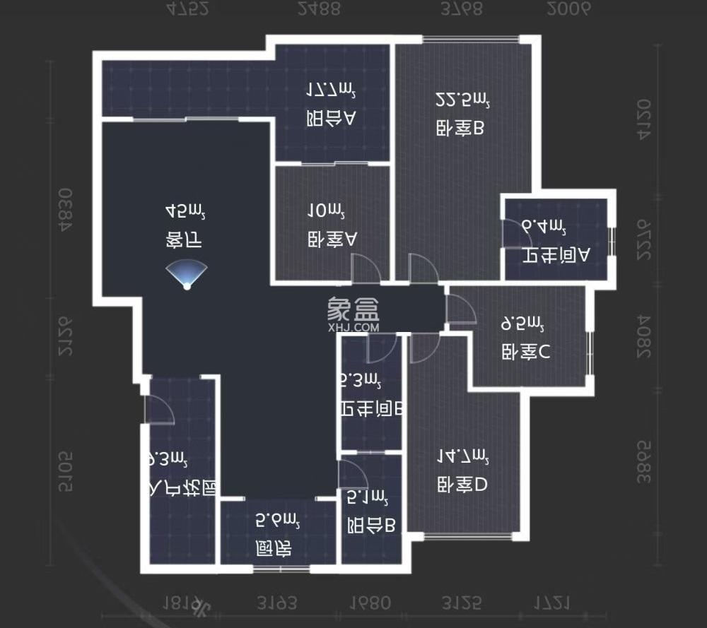 湘银星城  4室2厅2卫    135.0万