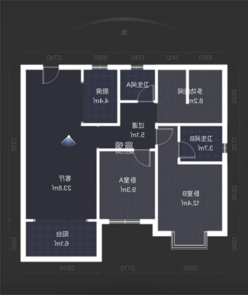 亿都时光  3室2厅1卫    60.0万