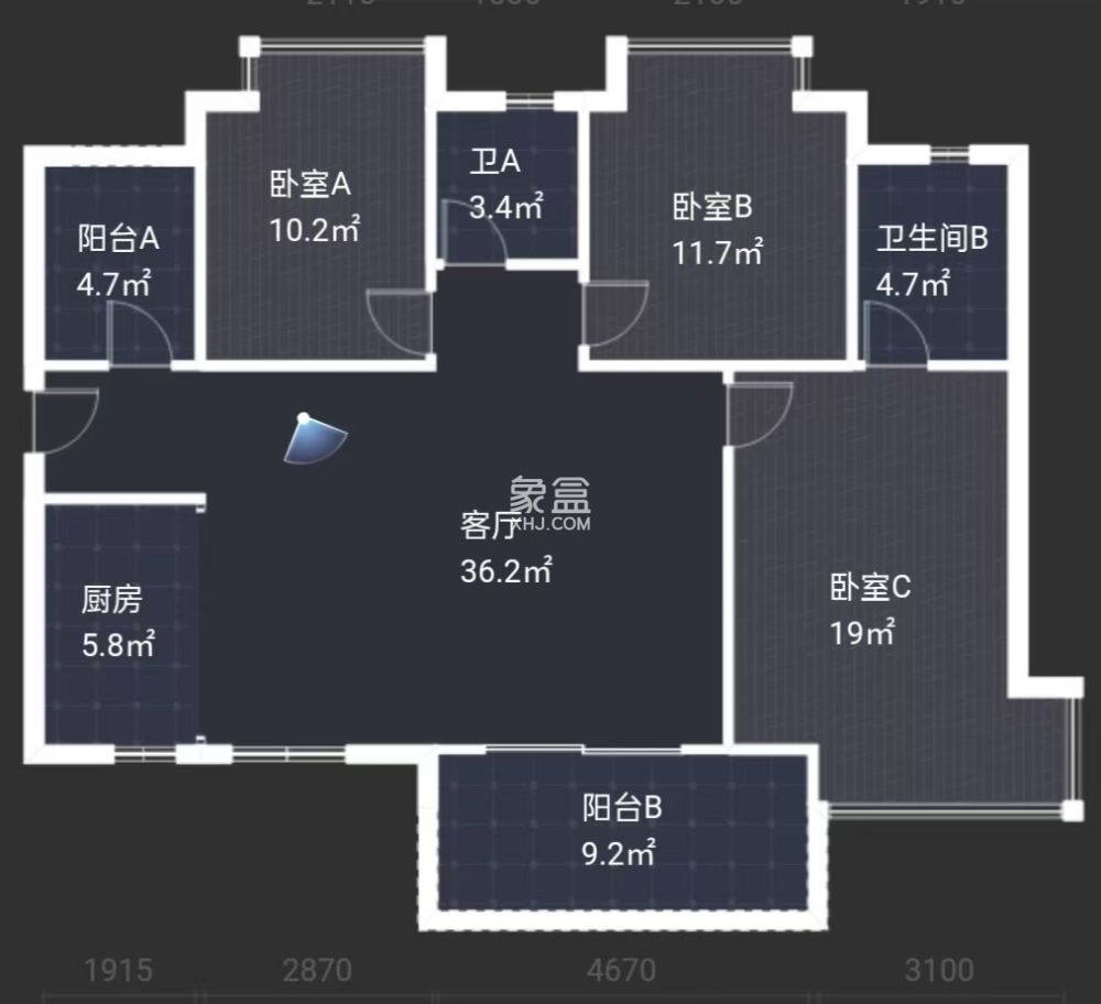 蓝溪谷  3室2厅2卫    51.0万