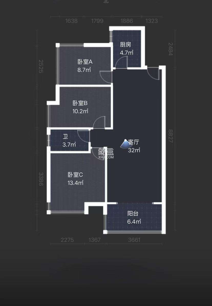 时代新城（翰林府）  3室2厅2卫    32.6万
