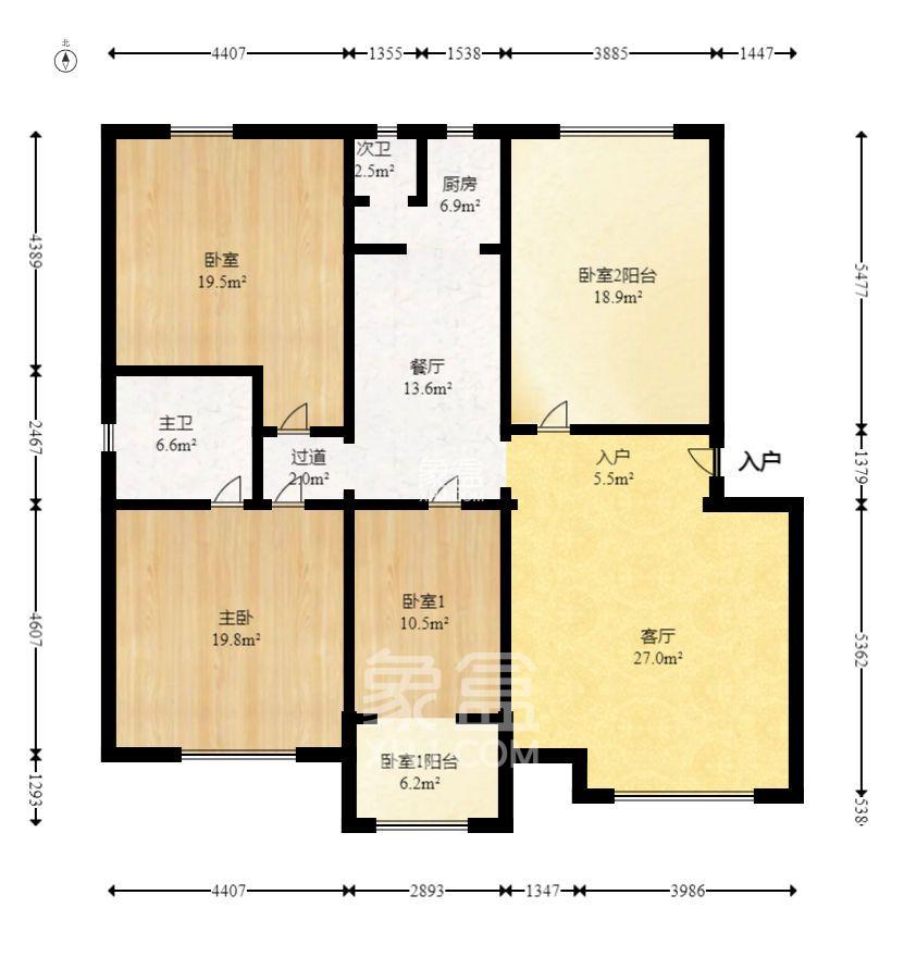 芙蓉苑  4室2厅2卫    2200.0元/月室内图