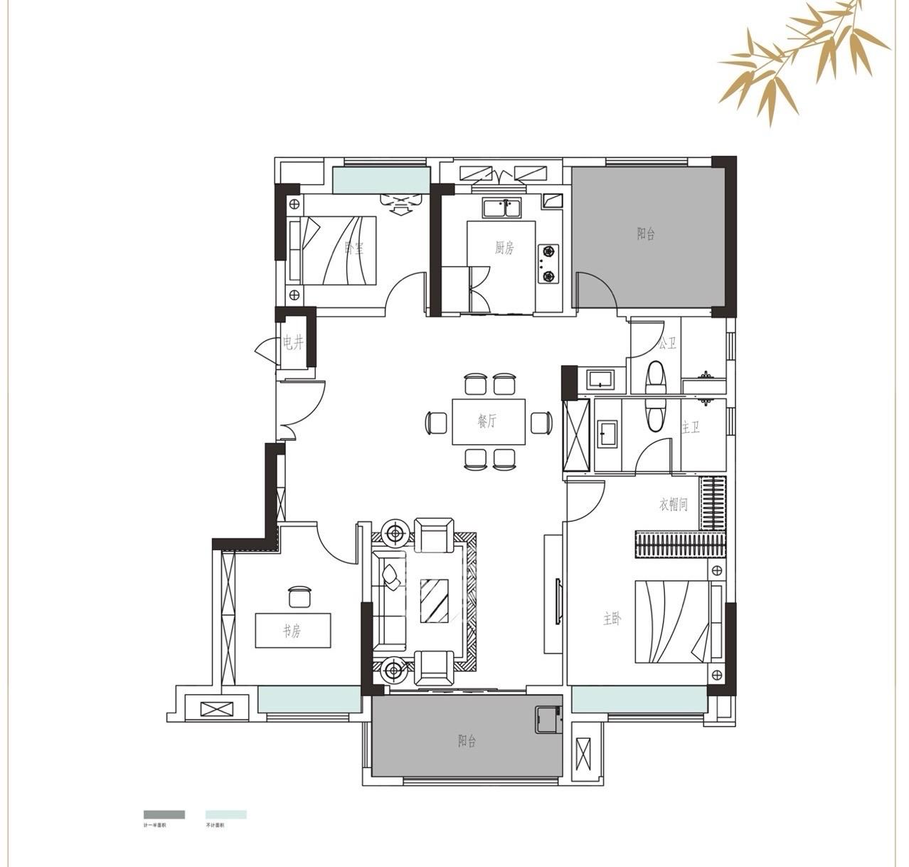 越秀栖山悦府  4室2厅2卫    2000.0元/月室内图
