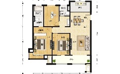 东城首府 3室2厅2卫 1800.0元/月 东城首府 3室2厅2卫 1800.0元/月户型图