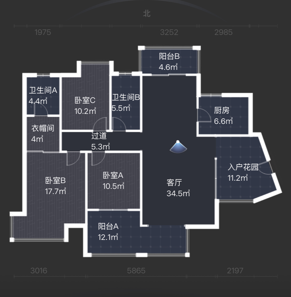 经世皇城  3室2厅2卫    65.0万室内图