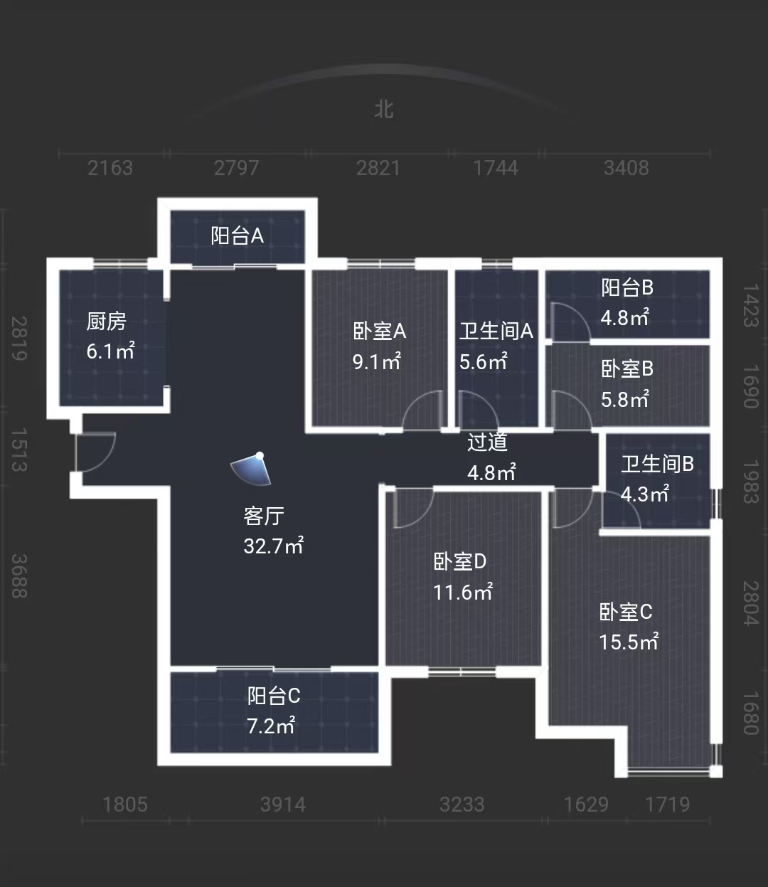 中建江湾壹号  4室2厅2卫    78.0万