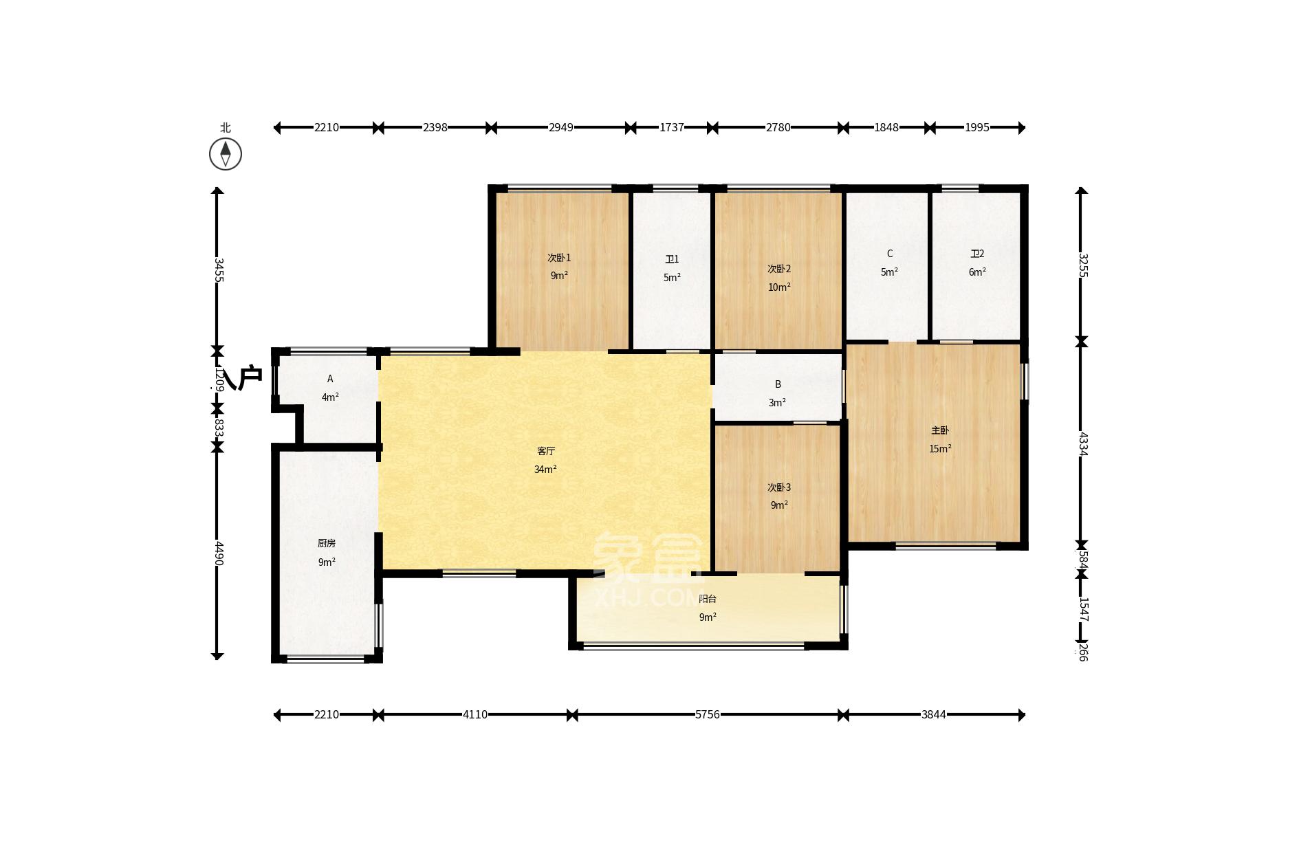华润凤凰城三期  4室2厅2卫    5000.0元/月室内图