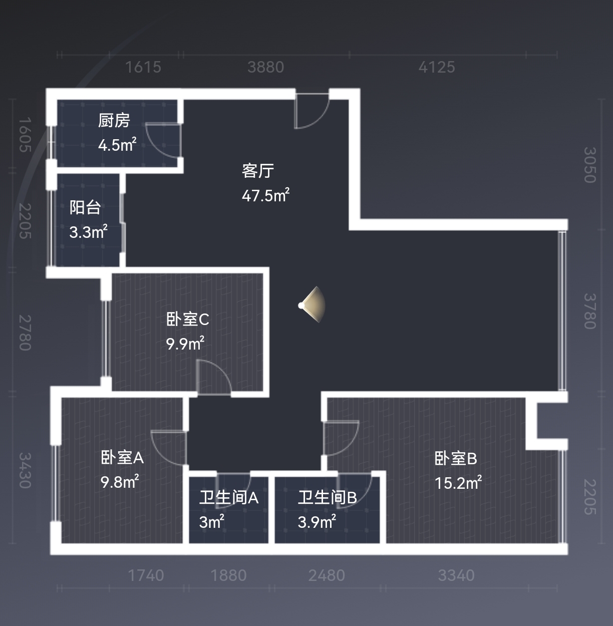 三一歌雅郡 3室2厅2卫 54.8万 三一歌雅郡 3室2厅2卫 54.8万室内图