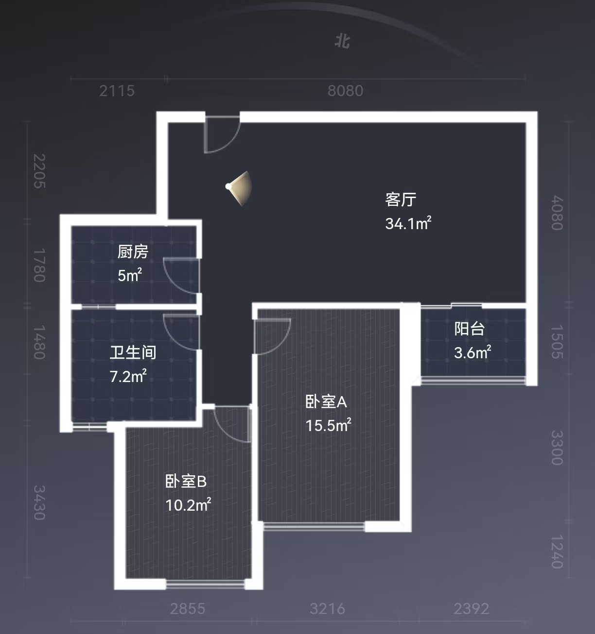 金色荷塘  2室2厅1卫    31.8万室内图