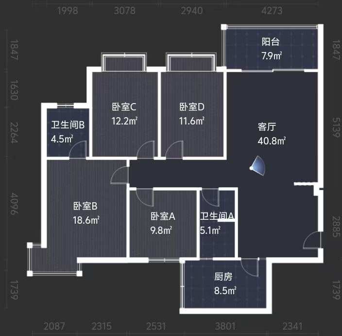 钻石怡园 3室2厅2卫 48.0万 钻石怡园 3室2厅2卫 48.0万室内图