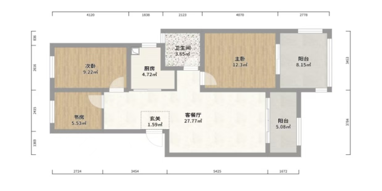 尚格名城香榭丽舍  3室2厅1卫    43.0万室内图