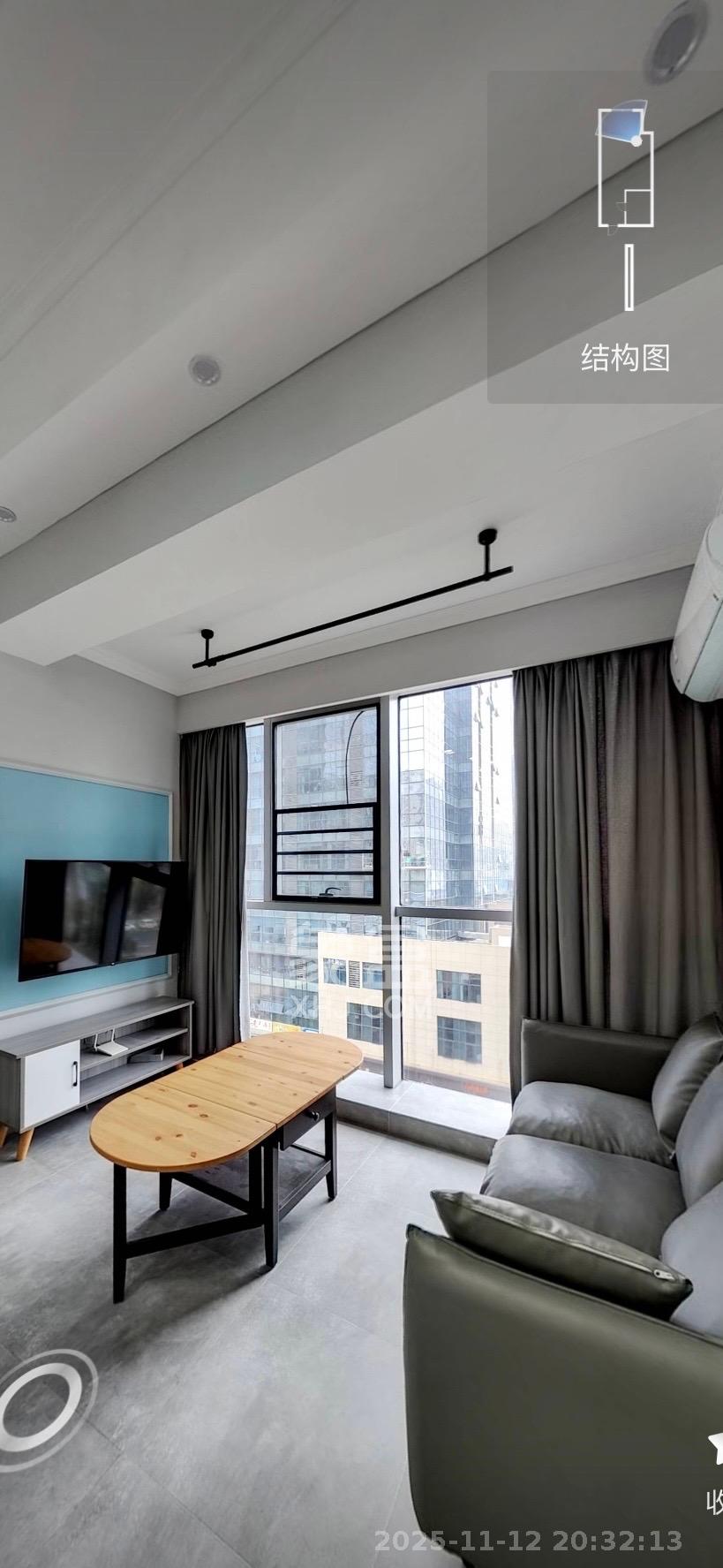 奥克斯滨仕花园（奥克斯洋湖广场/奥克斯中心）  1室1厅1卫    1800.0元/月室内图