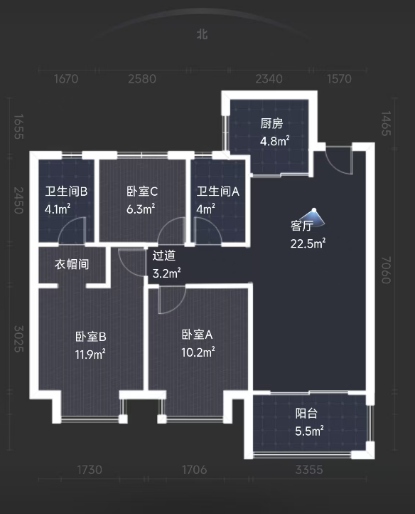 城际空间站  3室2厅2卫    53.0万室内图