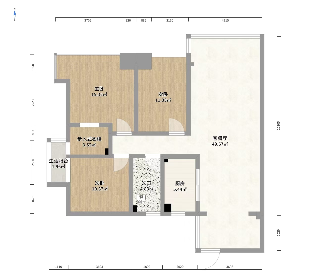 经世皇城 3室2厅2卫 46.8万 经世皇城 3室2厅2卫 46.8万室内图