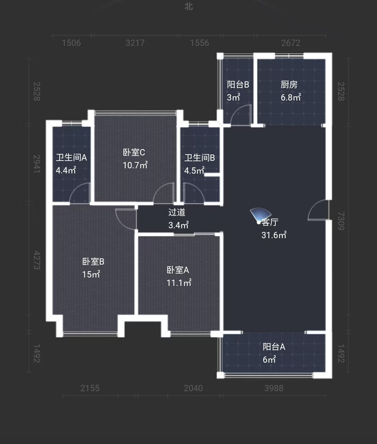 奥园养生城 3室2厅2卫 79.8万 奥园养生城 3室2厅2卫 79.8万室内图