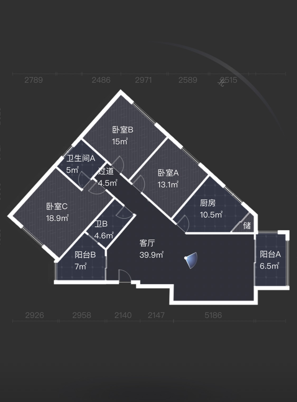 江岸人家  3室2厅2卫    43.8万室内图