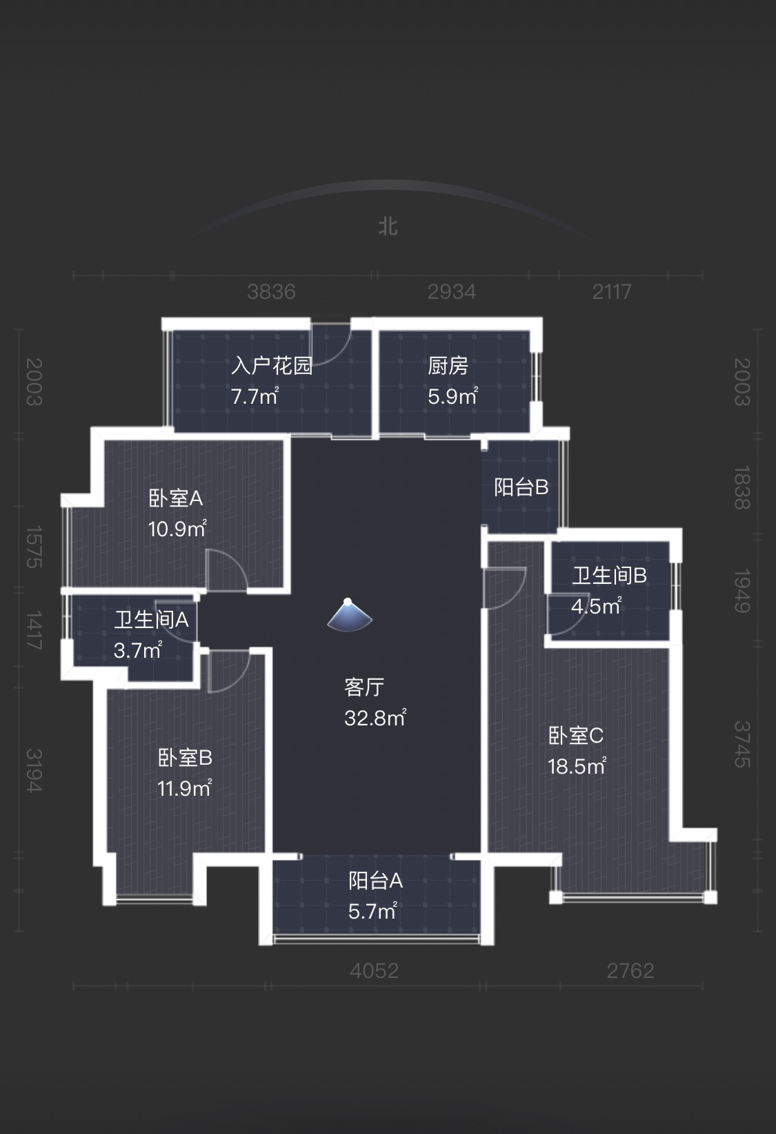 恒瑞雅园  3室2厅2卫    62.0万室内图