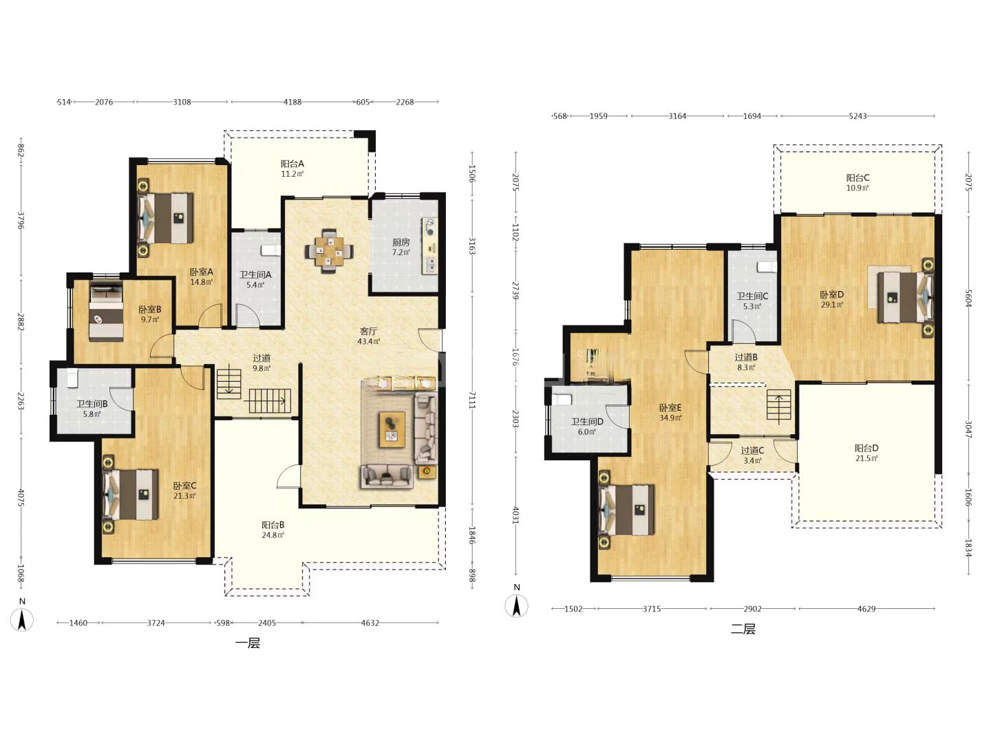 湘银星城  8室2厅3卫    230.0万