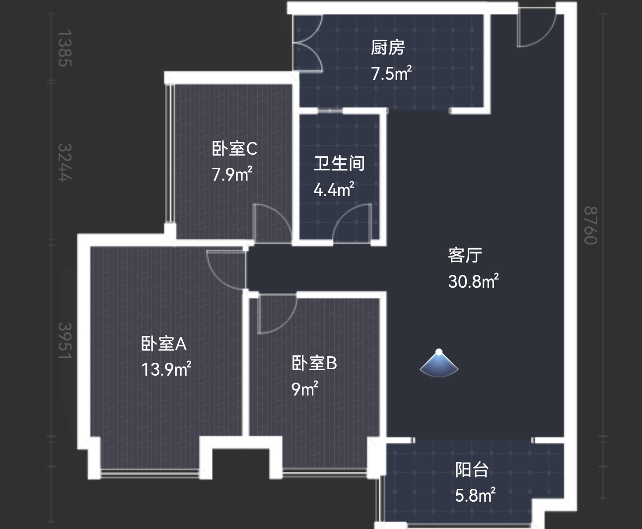 奥园广场  3室2厅1卫    51.0万室内图