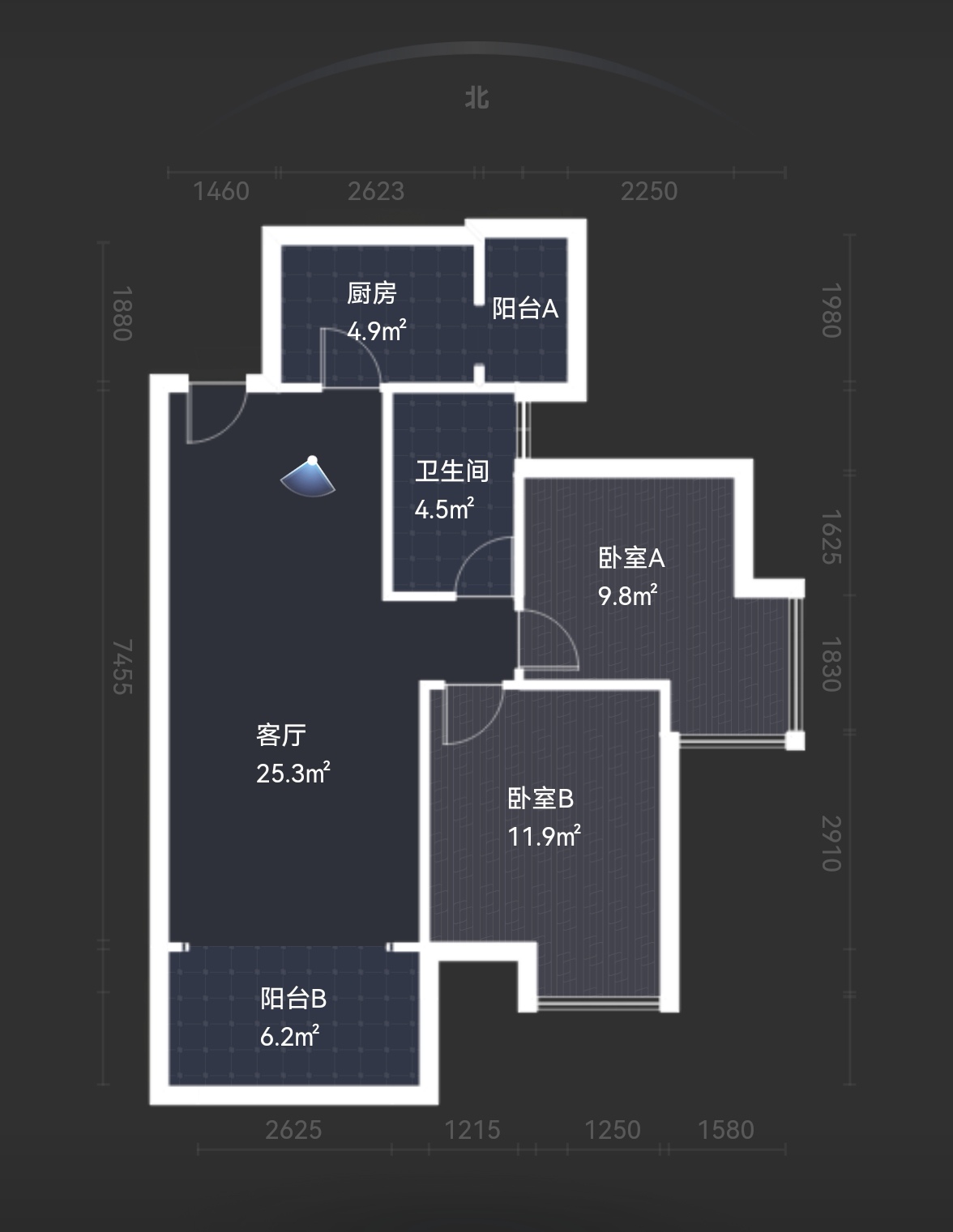 山水豪庭  2室2厅1卫    36.0万