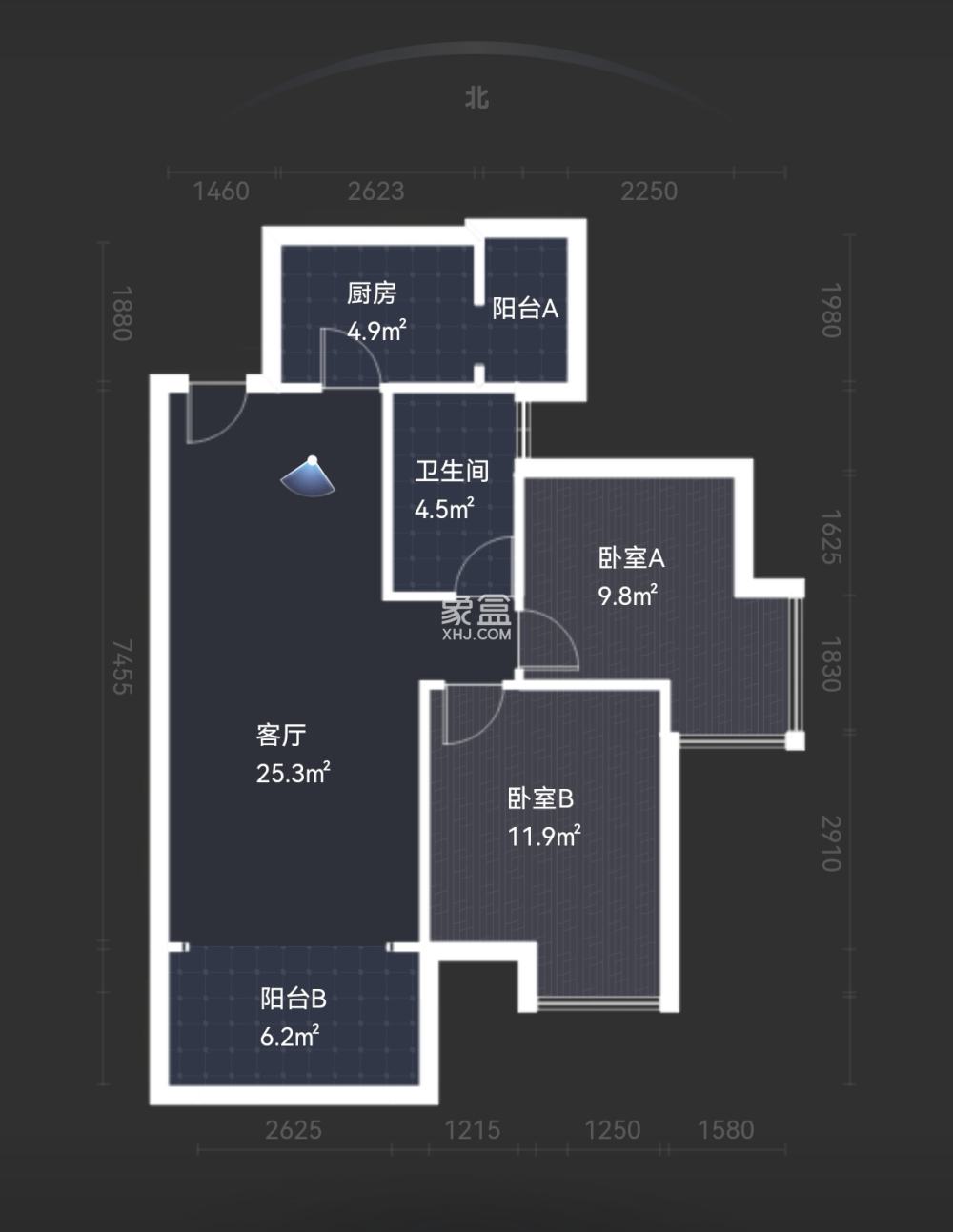 山水豪庭  2室2厅1卫    36.0万