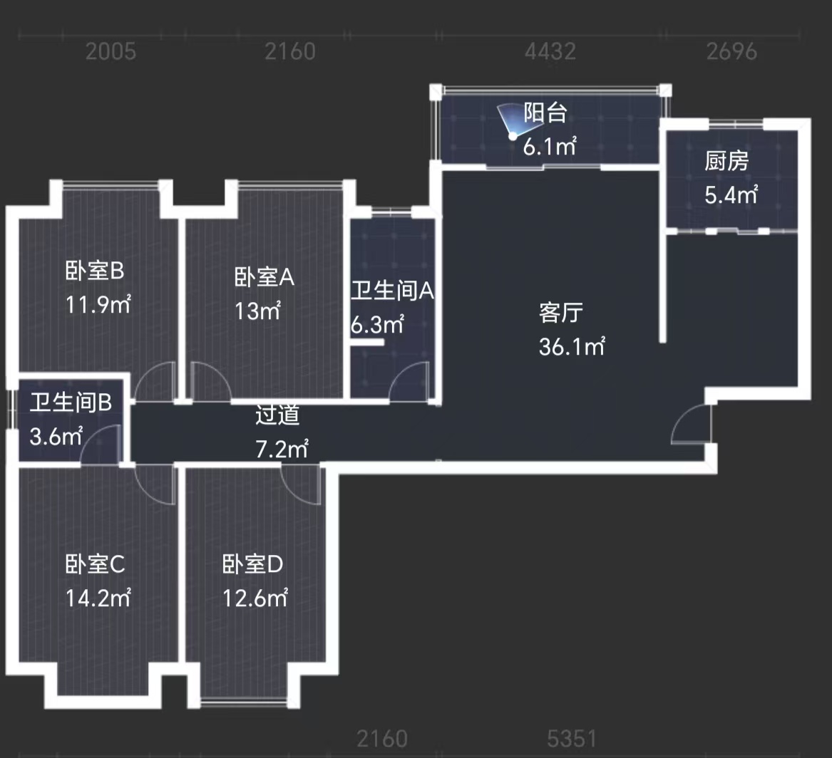 旺城天悦领秀香江 4室2厅2卫 68.0万 旺城天悦领秀香江 4室2厅2卫 68.0万室内图
