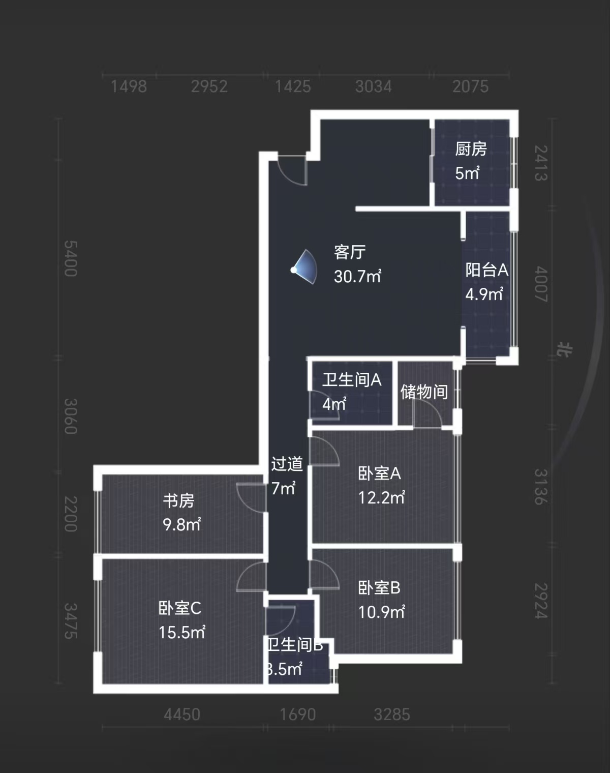 旺城天悦领秀香江  4室2厅2卫    56.8万室内图