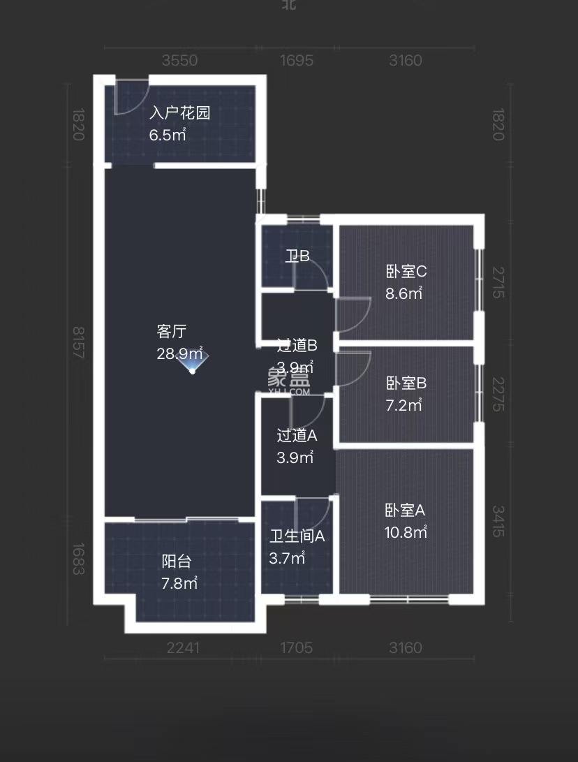 滨江花园  3室2厅2卫    63.8万室内图