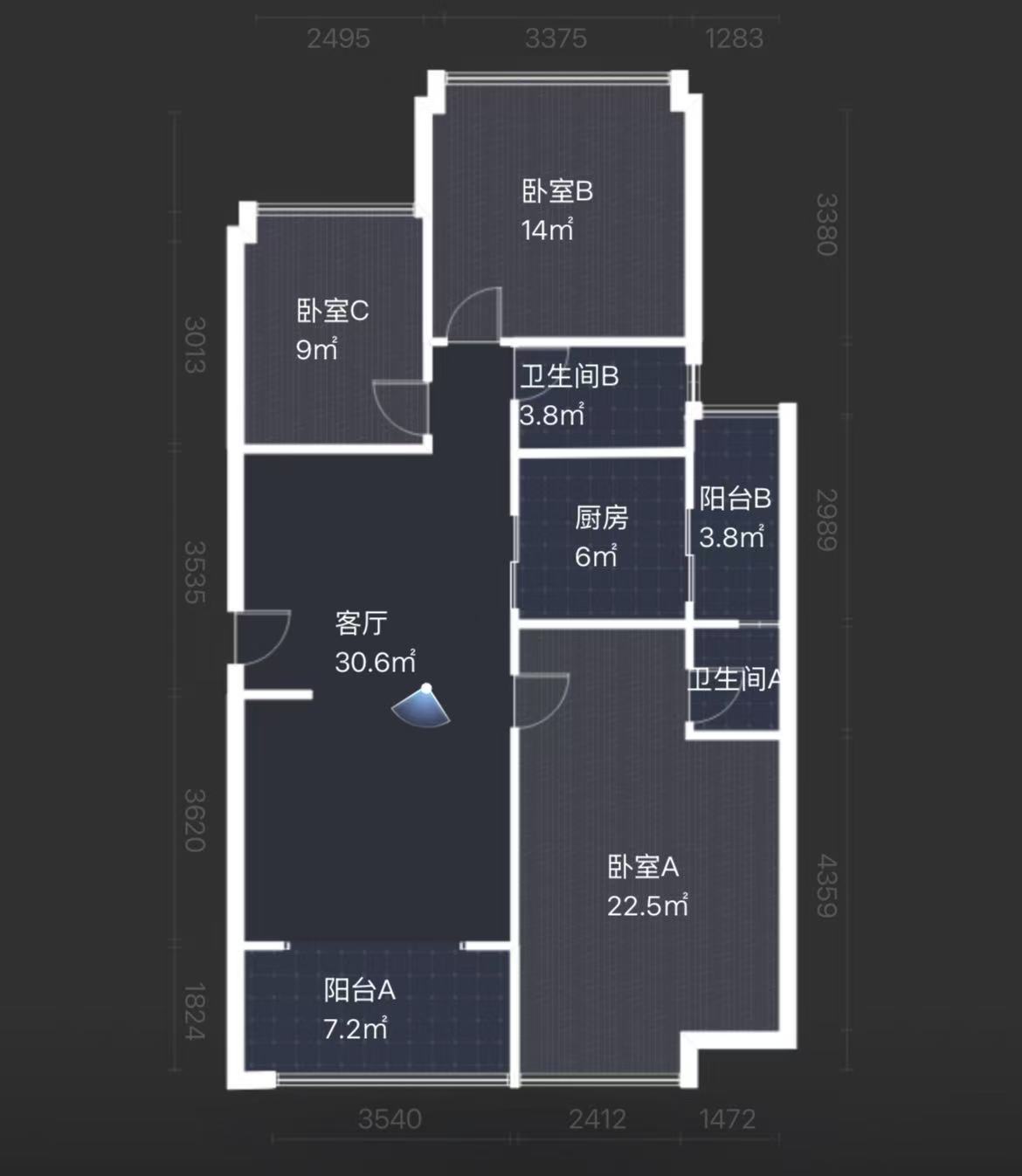 奥园养生城  3室2厅2卫    85.0万室内图