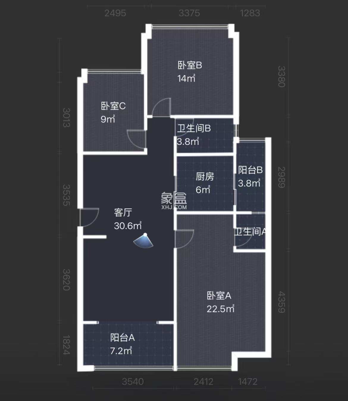 奥园养生城 3室2厅2卫 85.0万 奥园养生城 3室2厅2卫 85.0万室内图