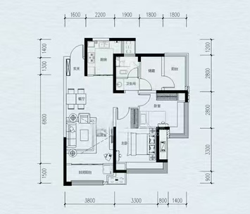 金轮津桥华府 3室2厅2卫 49.8万 金轮津桥华府 3室2厅2卫 49.8万室内图