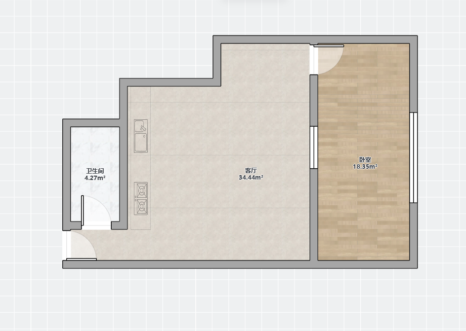 旺和大厦  1室1厅1卫    13.8万室内图