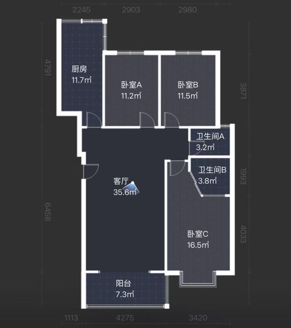 科艺花园 3室2厅2卫 52.0万 科艺花园 3室2厅2卫 52.0万室内图