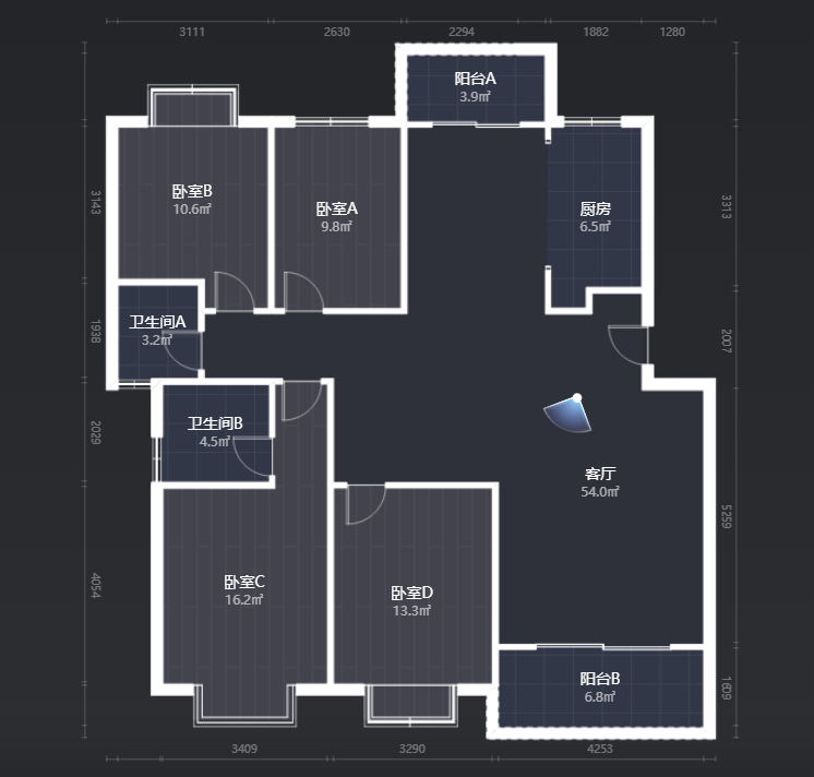 钻石怡园  4室2厅2卫    43.8万室内图
