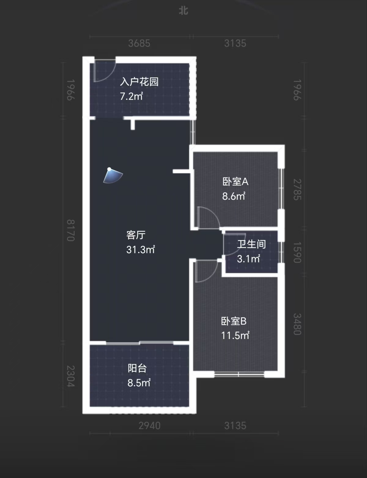 滨江花园  3室2厅1卫    49.8万室内图