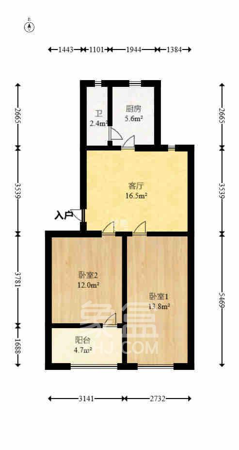 阀门厂宿舍 2室1厅1卫 1400.0元/月 阀门厂宿舍 2室1厅1卫 1400.0元/月室内图
